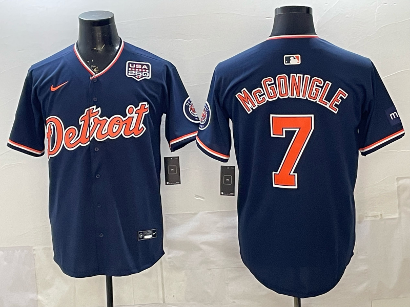 Men Detroit Tigers #7 McGonigle blue Nike 2026 MLB Jersey 0401008->->MLB Jersey